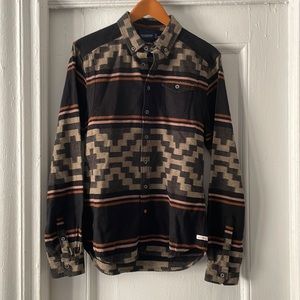 Men’s scotch and soda long sleeve button down casual shirt M